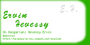 ervin hevessy business card